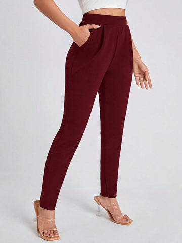 Pantaloni SHEIN, vișiniu