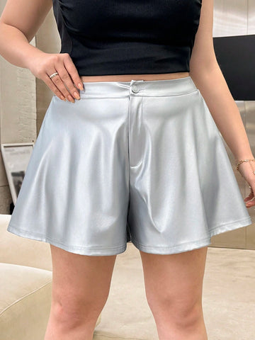 Pantaloni scurți SHEIN, argintiu