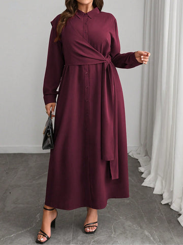 Rochie maxi SHEIN, vișiniu