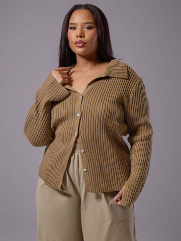 Cardigan SHEIN, maro