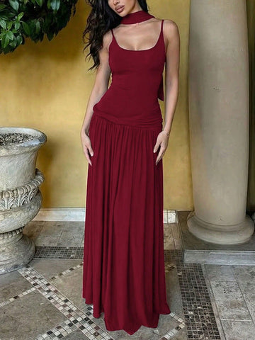 Rochie maxi SHEIN, vișiniu