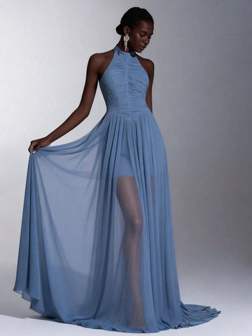Rochie maxi SHEIN, albastru