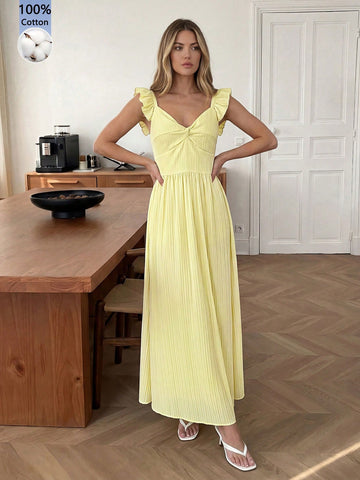 Rochie maxi SHEIN, galben