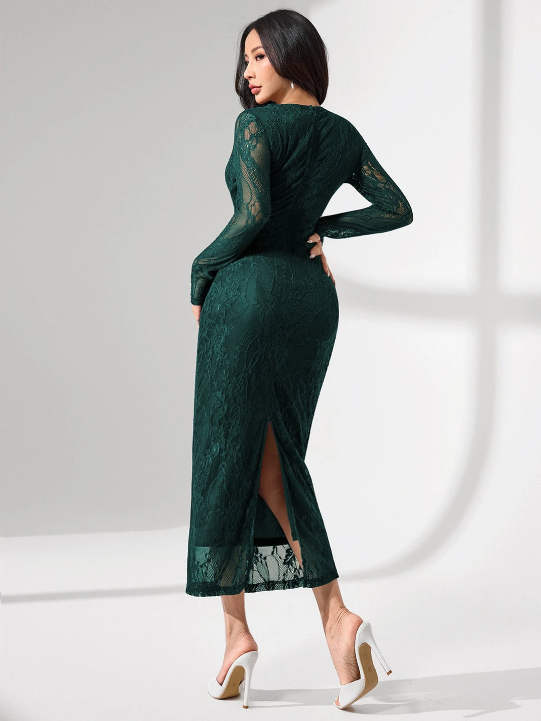 Rochie midi SHEIN, verde
