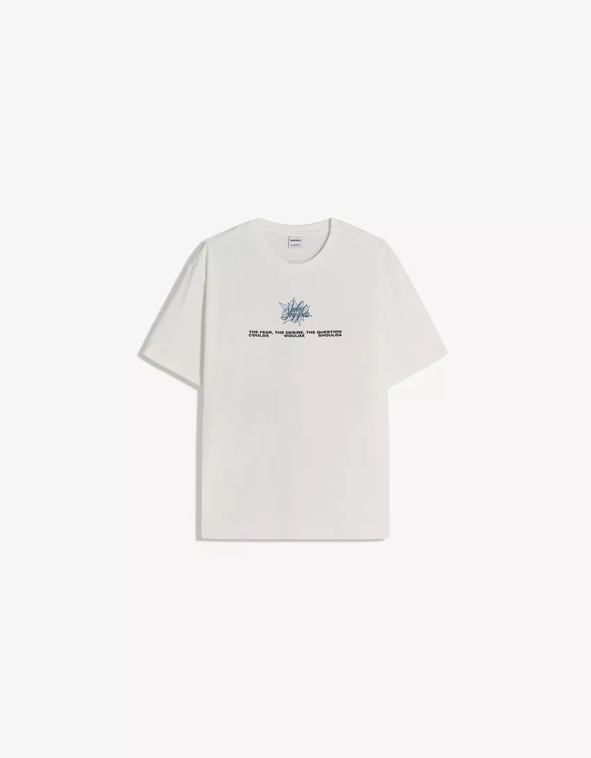 Póló BERSHKA, fehér