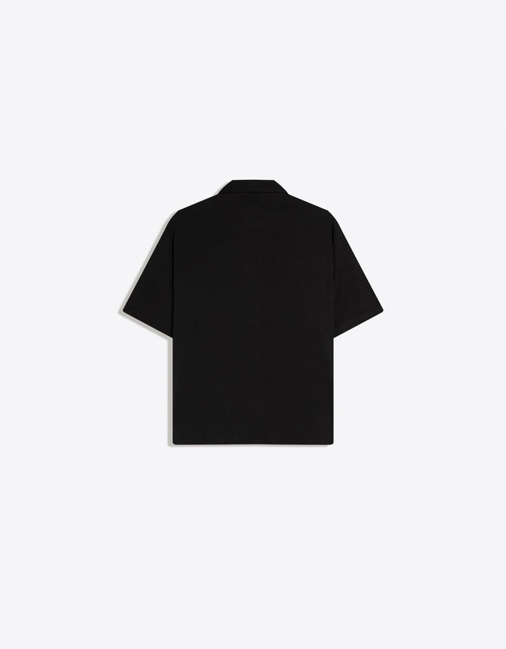 Rövid ujjú ing BERSHKA, fekete