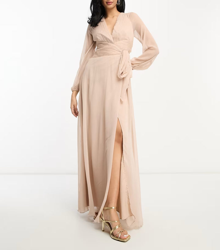 Rochie maxi Asos, bej