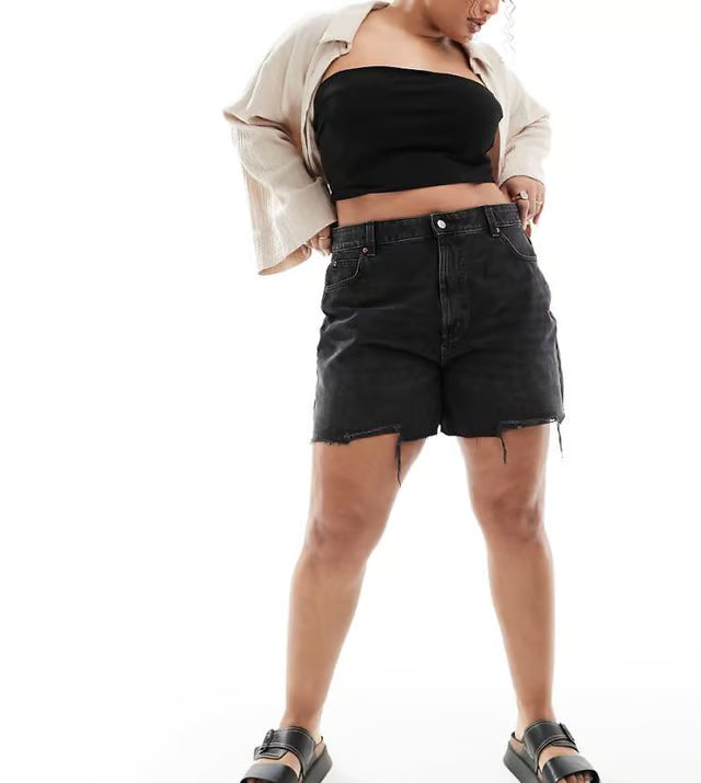ASOS farmer rövidnadrág, fekete