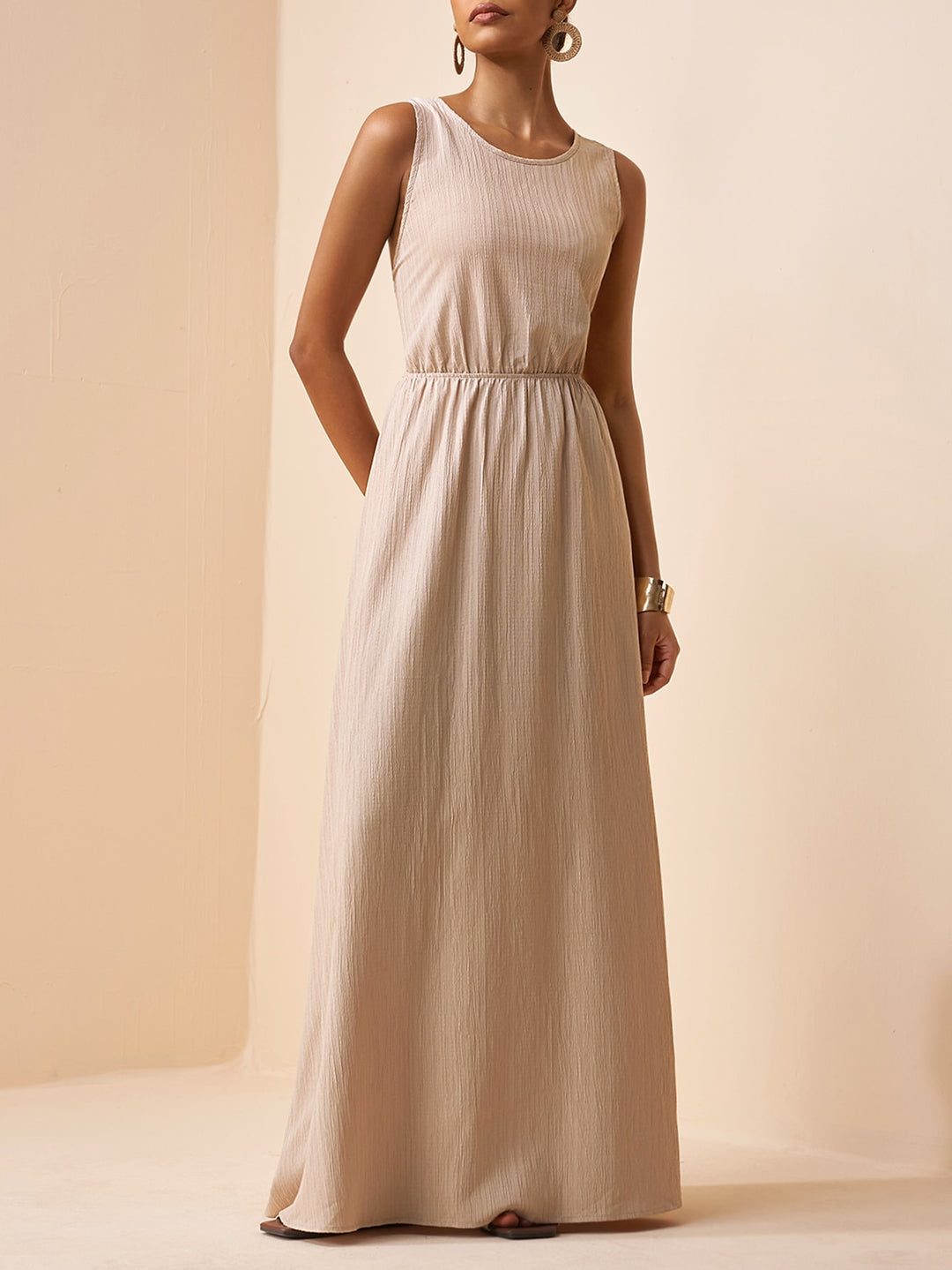Rochie maxi SHEIN, kaki