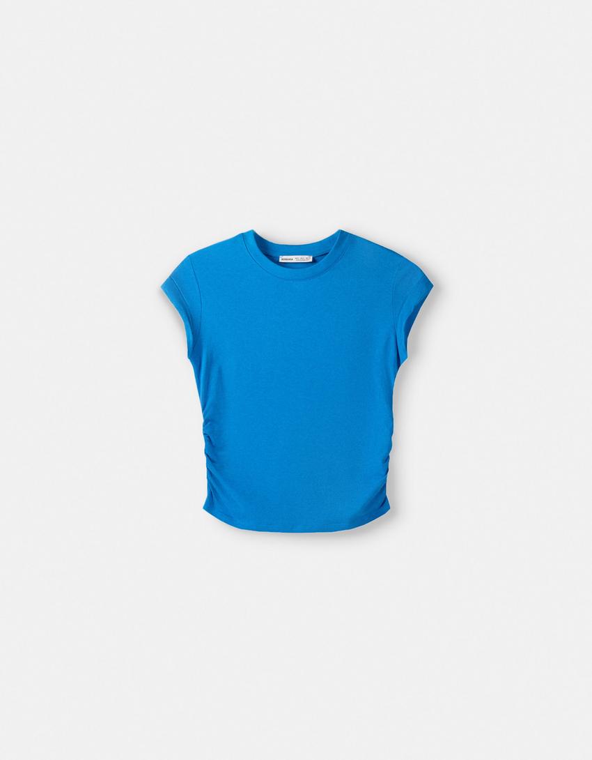 Tricou BERSHKA, albastru