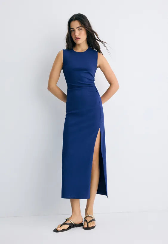 Rochie midi STRADIVARIUS, albastru