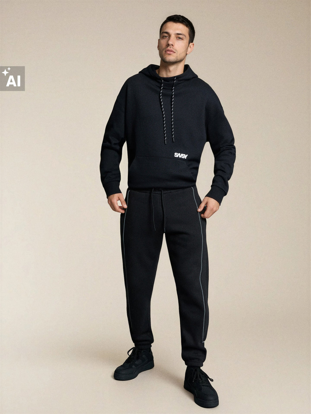 Pantaloni de trening SINSAY, negru
