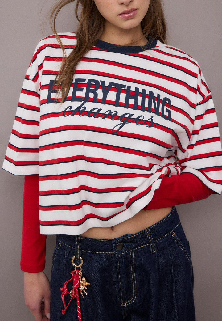 Tricou Stradivarius, mix culori