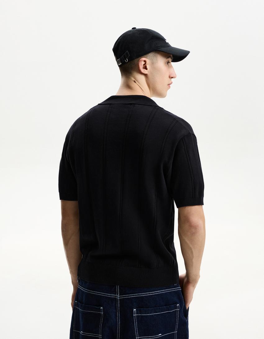 Póló BERSHKA, fekete