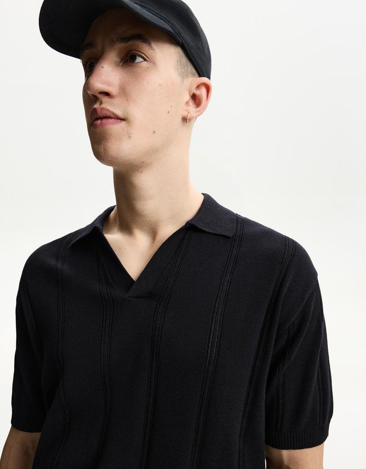 Póló BERSHKA, fekete