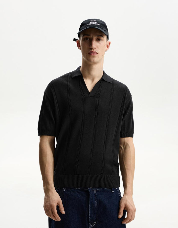 Póló BERSHKA, fekete