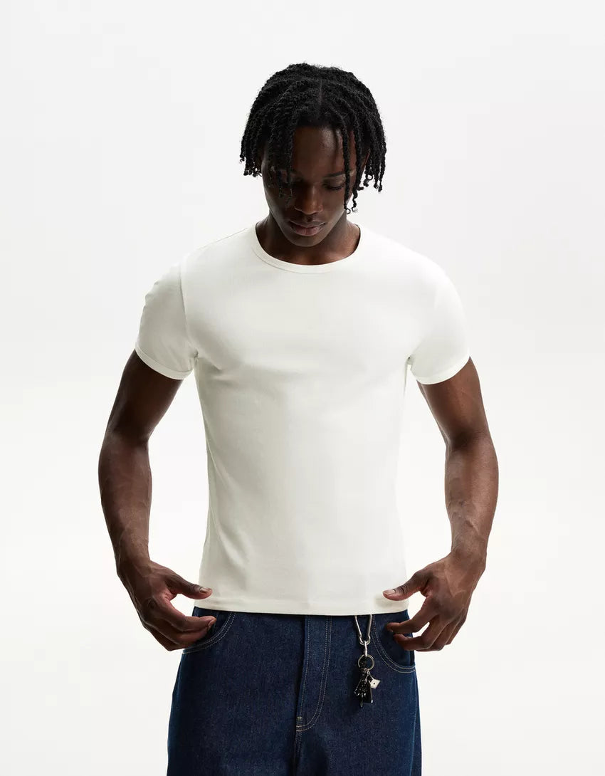 Póló BERSHKA, fehér