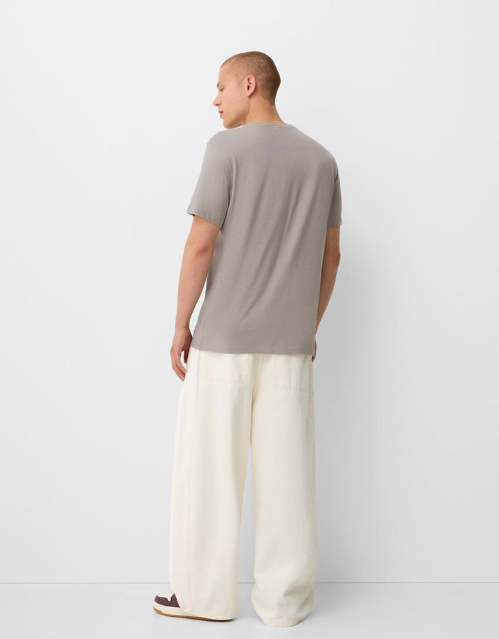 Póló BERSHKA, szürke