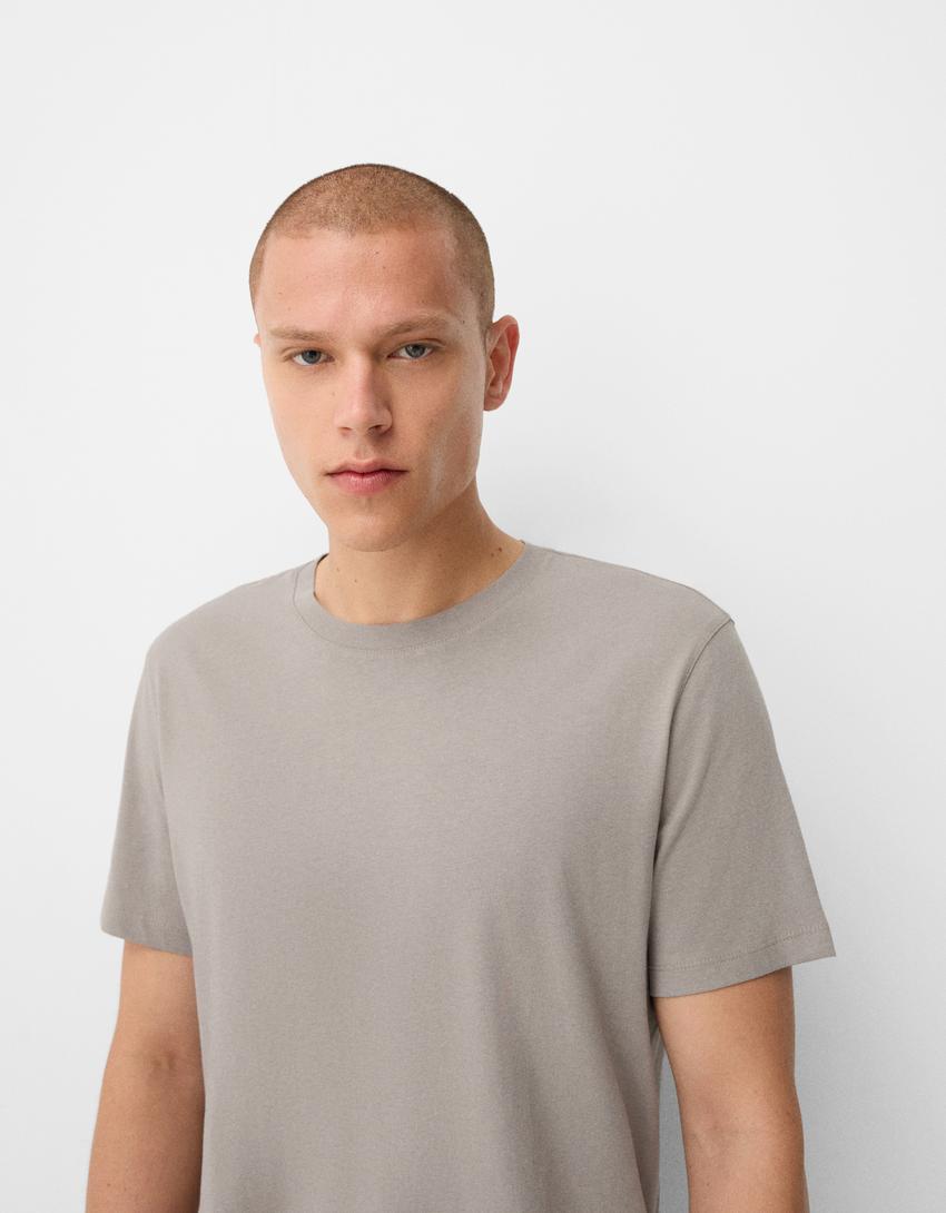 Póló BERSHKA, szürke