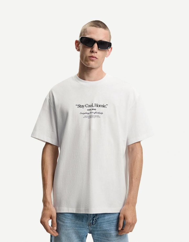 Póló BERSHKA, fehér