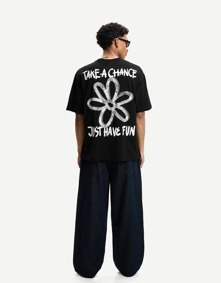 Póló BERSHKA, fekete