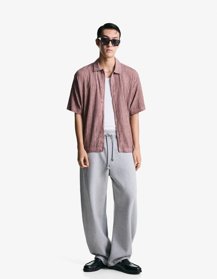 Rövid ujjú ing BERSHKA, lila