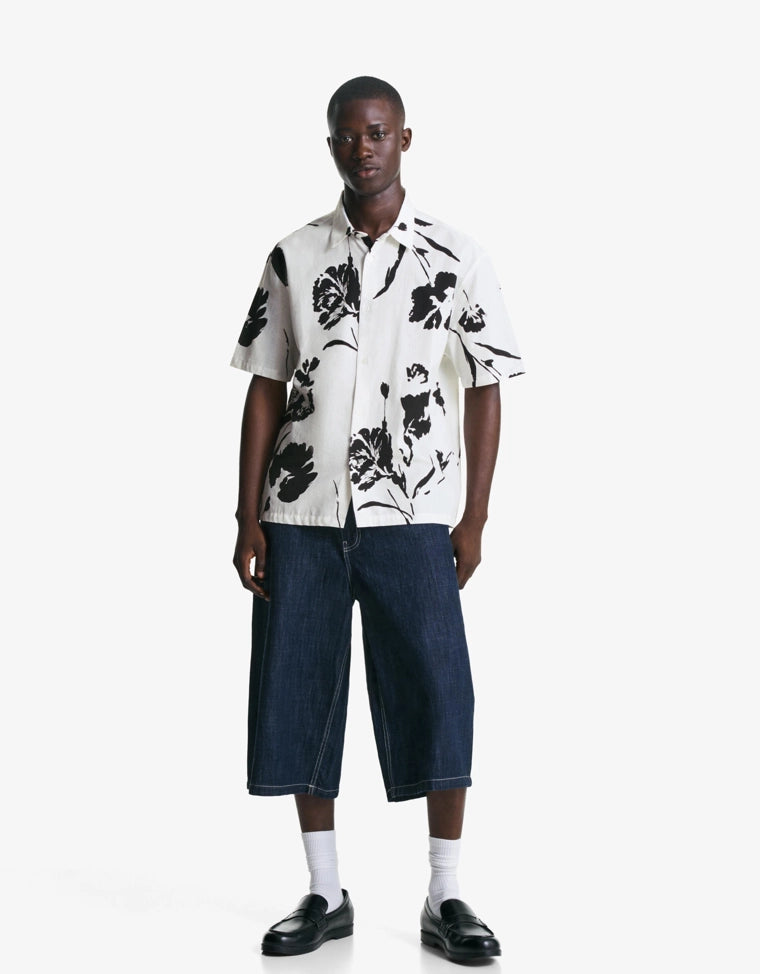 Rövid ujjú ing BERSHKA, vegyes színek