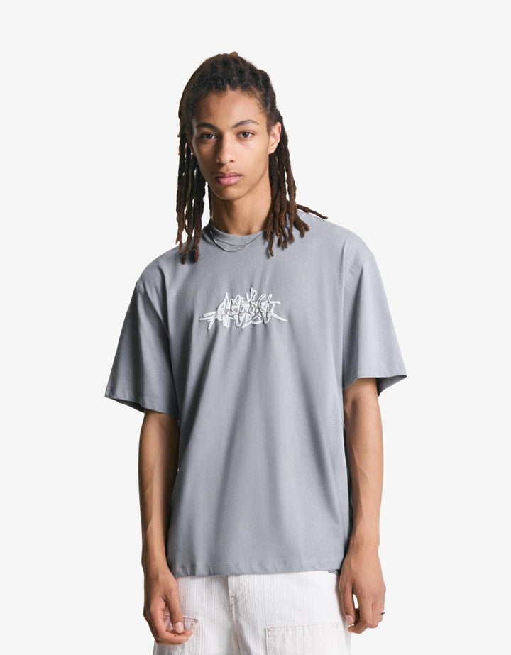 Póló BERSHKA, szürke