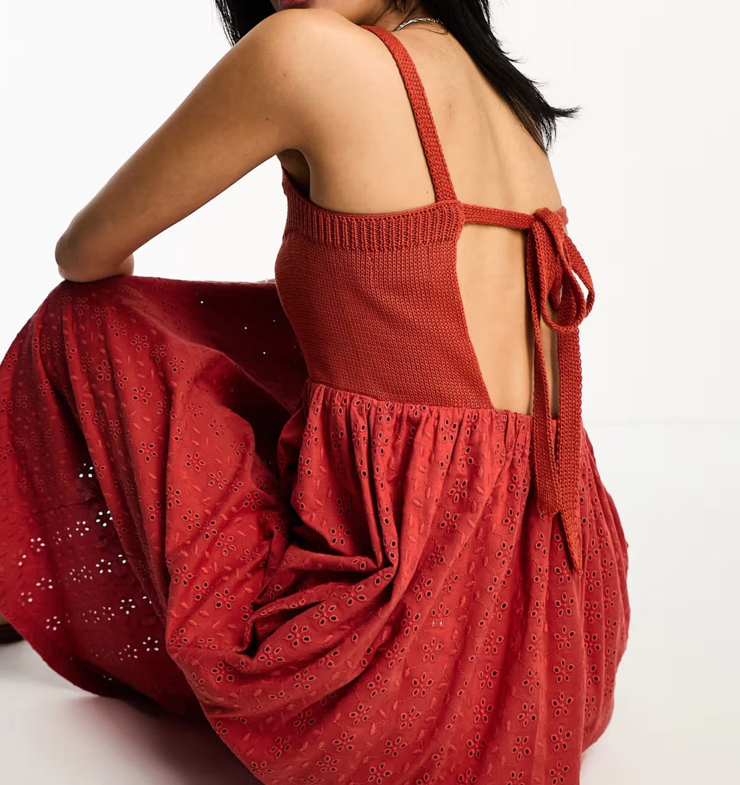 Rochie midi ASOS, portocaliu