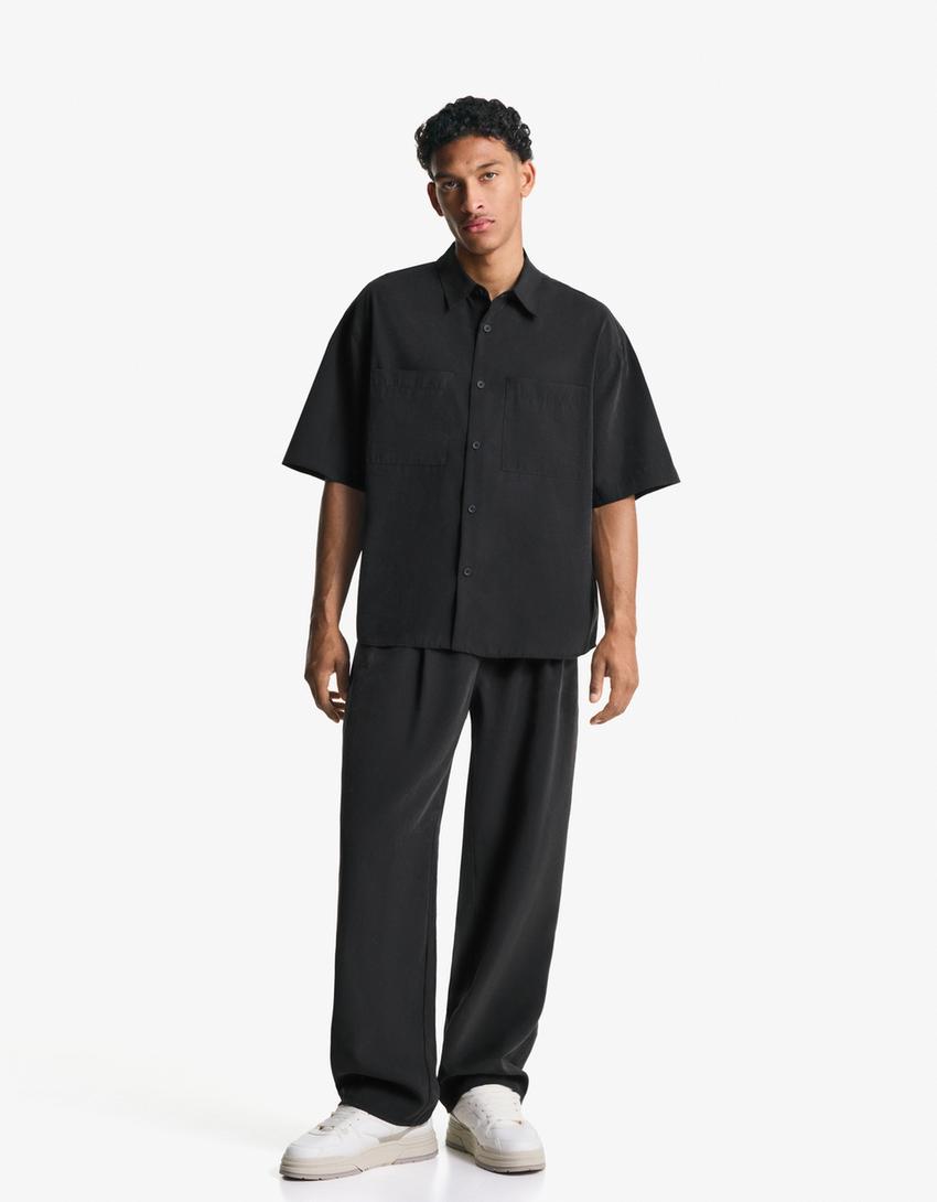 Nadrág BERSHKA, fekete