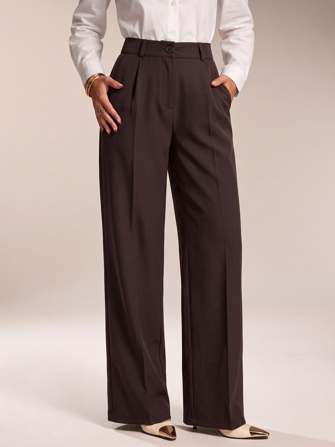 Pantalon SHEIN, maro