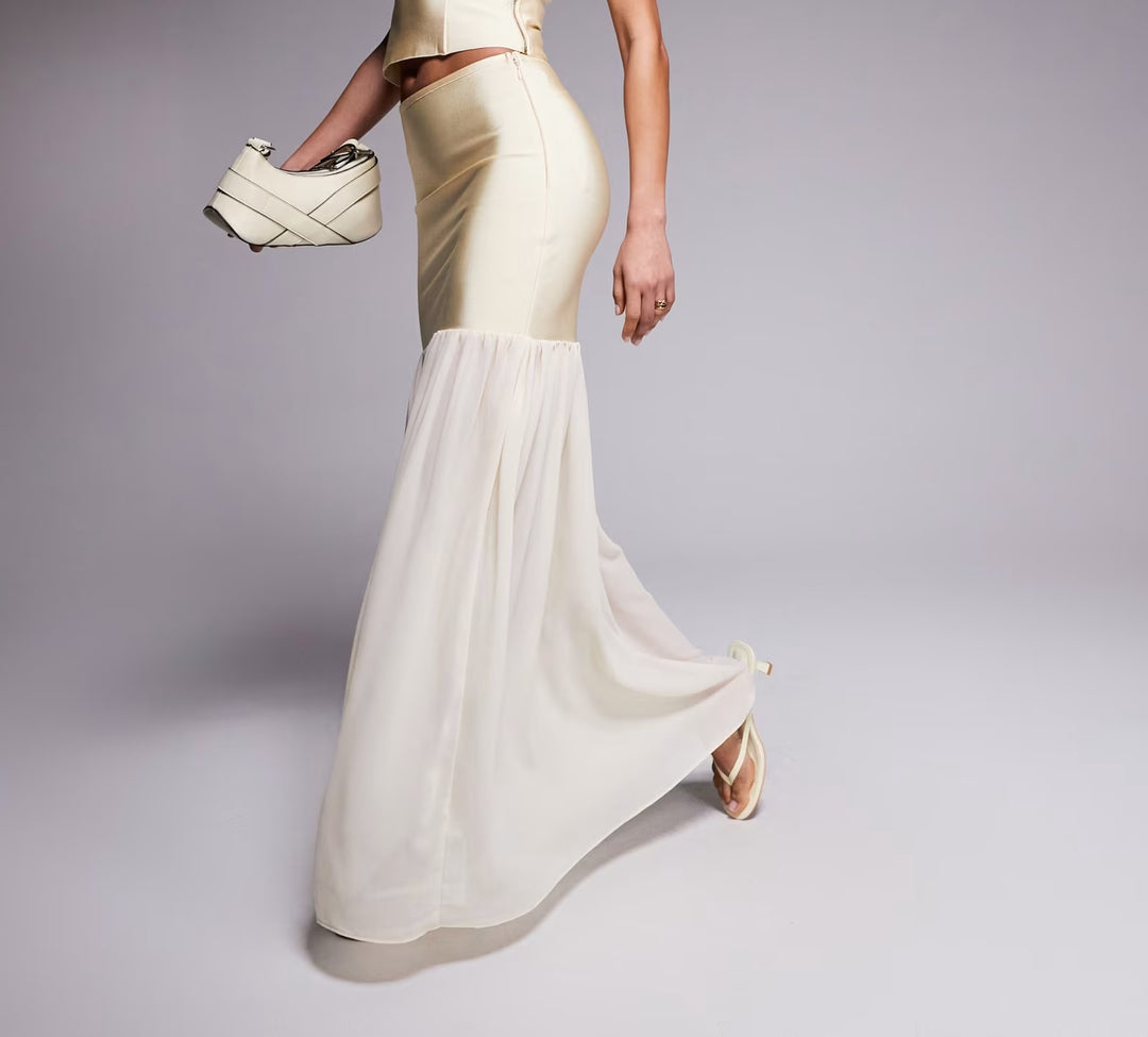 ASOS bézs maxi szoknya
