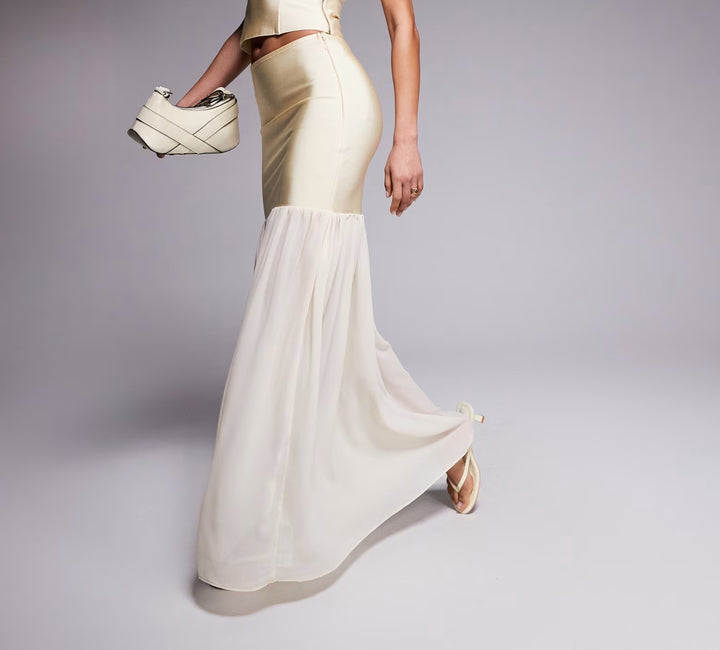 ASOS bézs maxi szoknya
