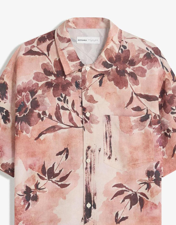 Rövid ujjú ing BERSHKA, vegyes színek
