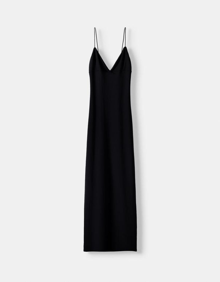 Rochie maxi BERSHKA, negru