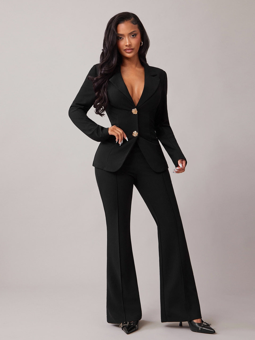 Sacou SHEIN, negru
