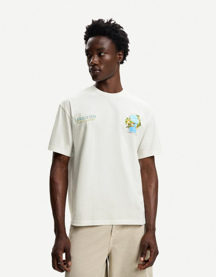 Póló BERSHKA, fehér