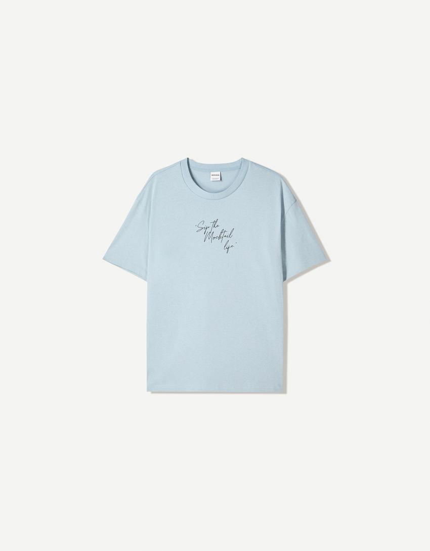 Póló BERSHKA, kék