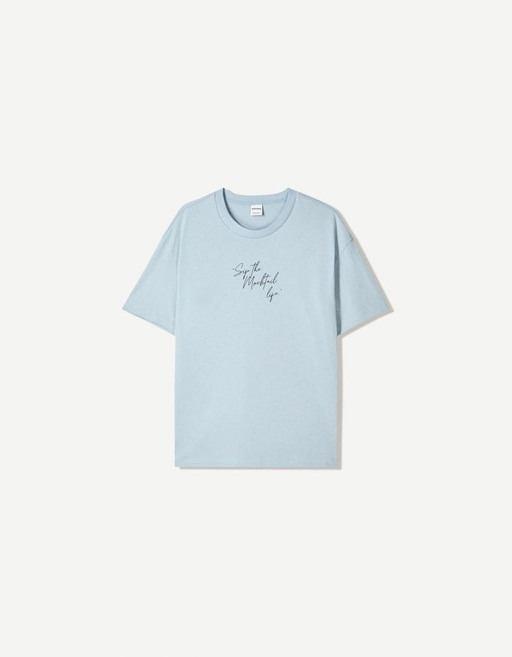 Póló BERSHKA, kék