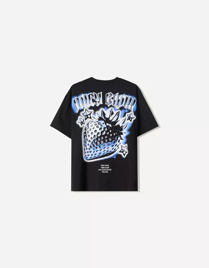 Póló BERSHKA, fekete