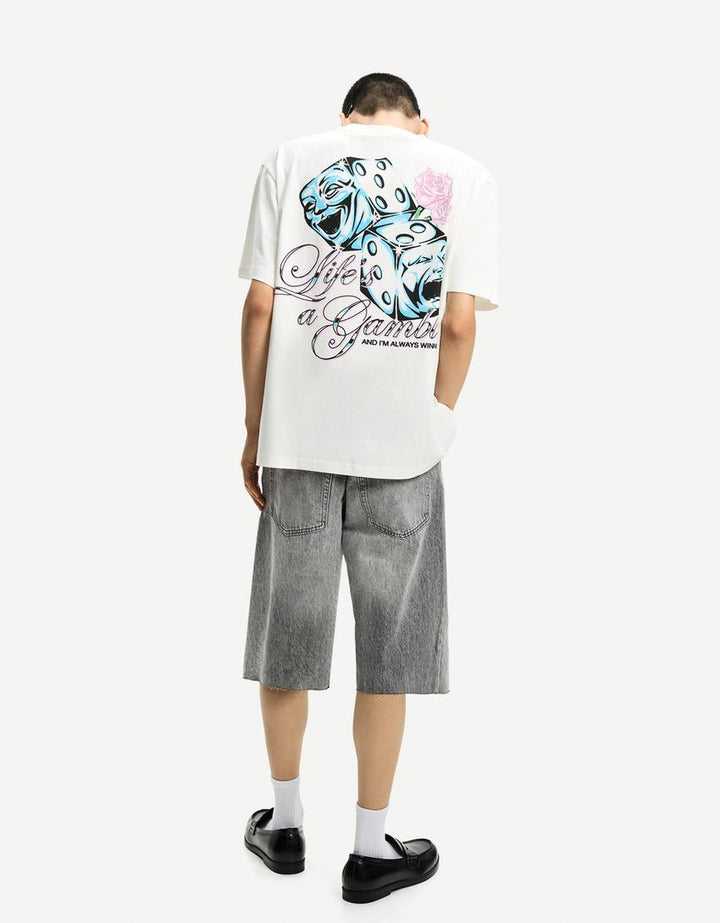 Póló BERSHKA, fehér