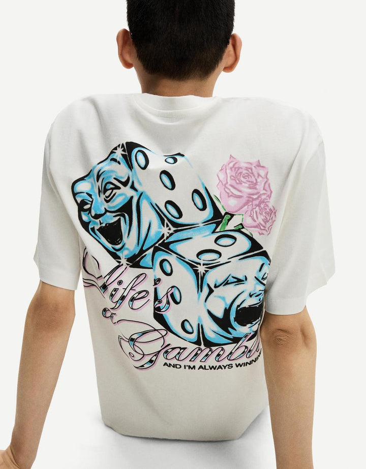 Póló BERSHKA, fehér