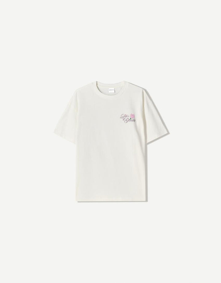 Póló BERSHKA, fehér