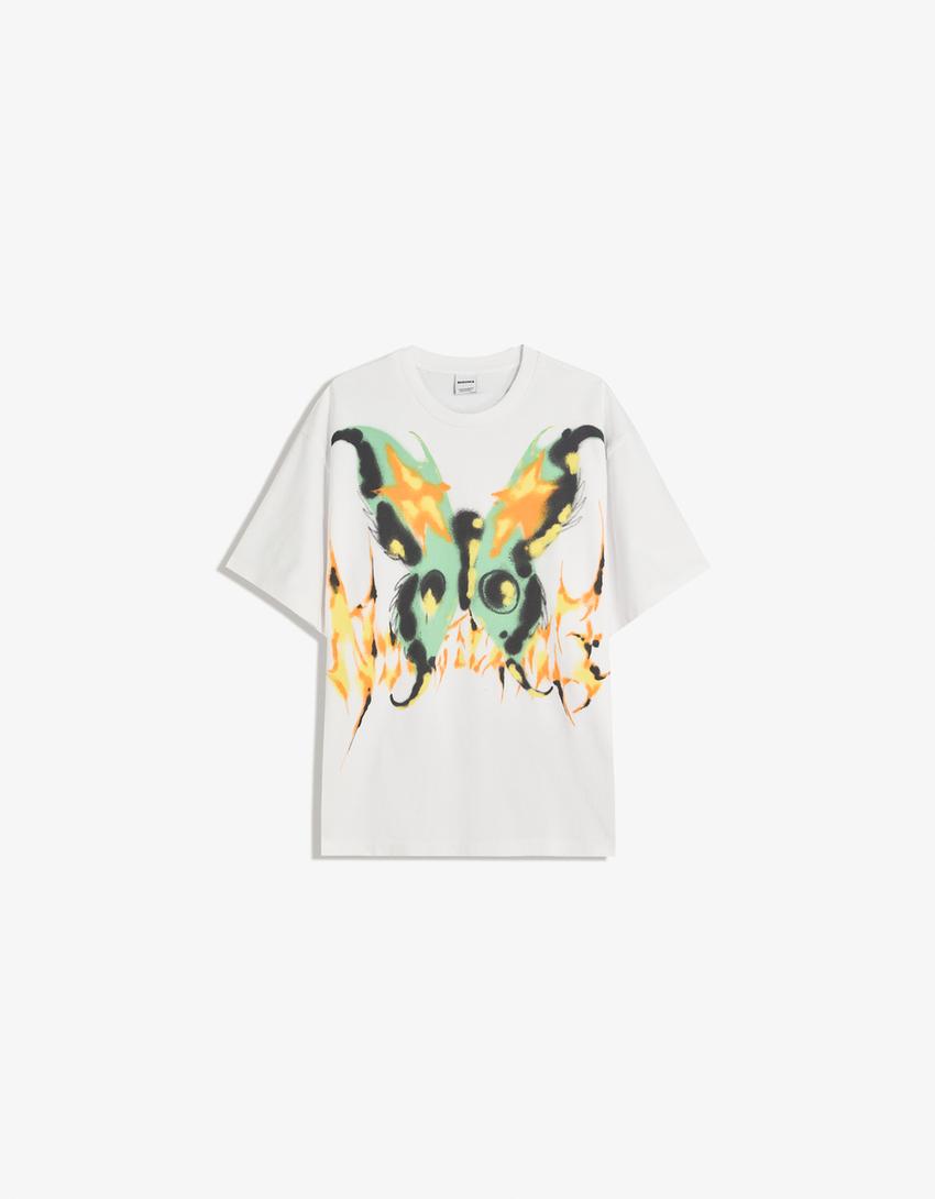 Póló BERSHKA, fehér