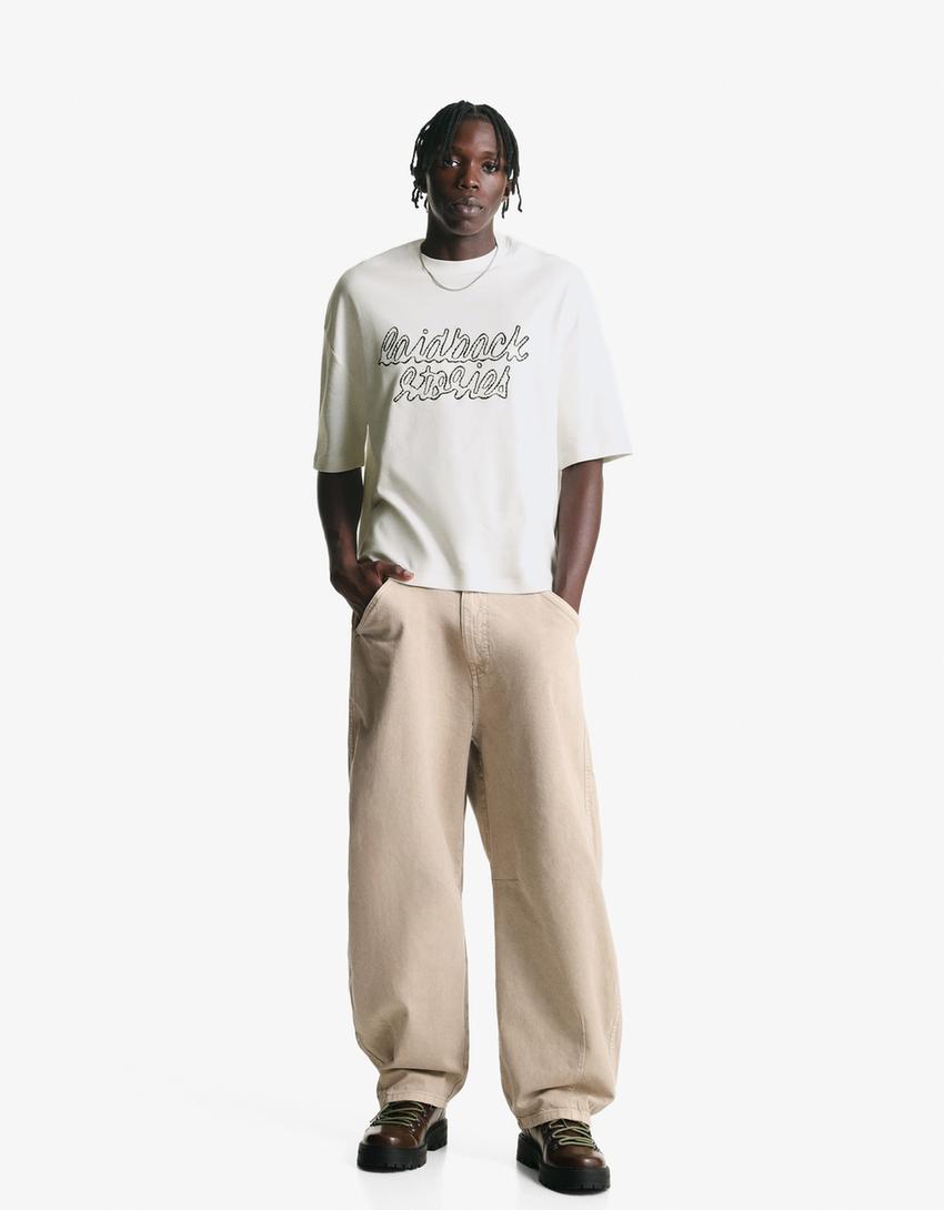 Póló BERSHKA, fehér