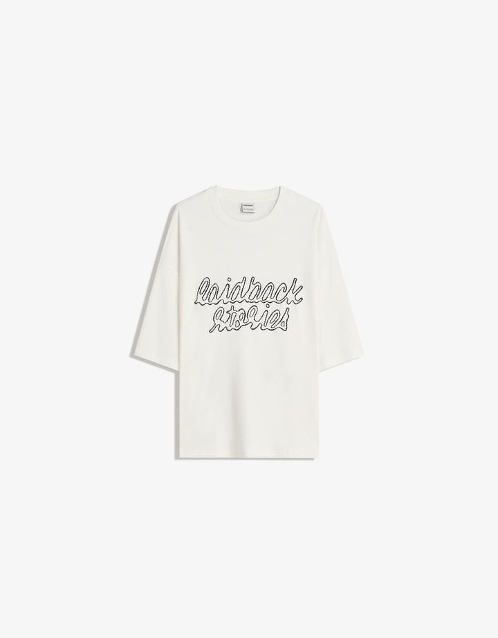 Póló BERSHKA, fehér