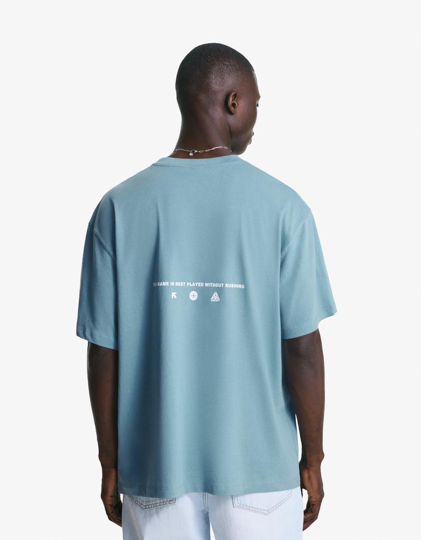 Póló BERSHKA, kék
