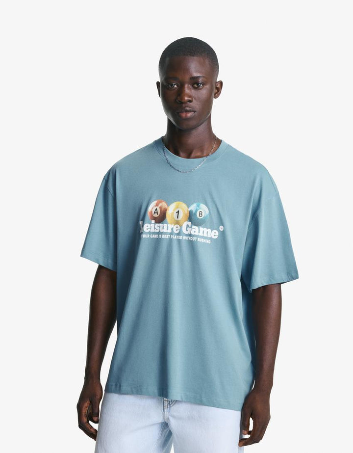 Póló BERSHKA, kék