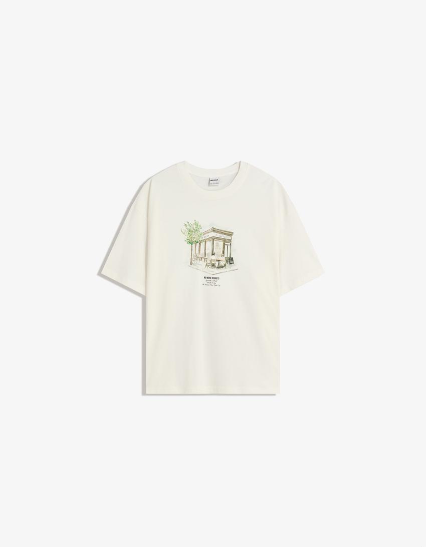 Póló BERSHKA, fehér