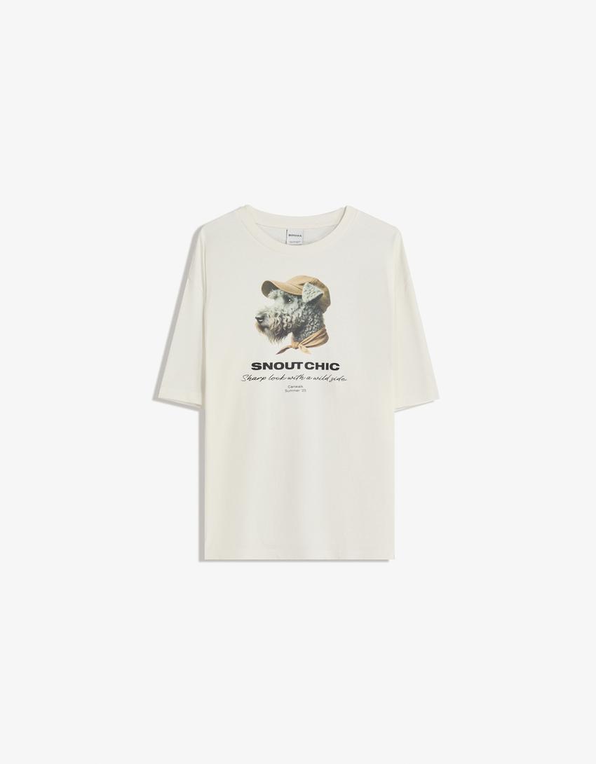 Póló BERSHKA, fehér